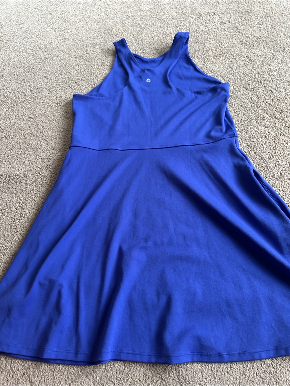 ATHLETA Conscious Athletic Dress Lazurite Blue Racerback UPF Pockets - Picture 13 of 14